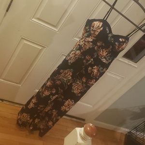 Floral romper blue